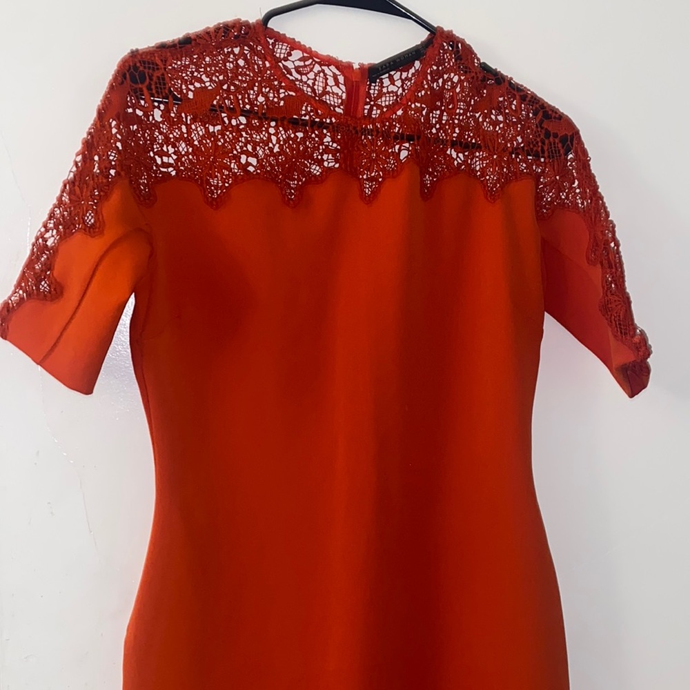 ZARA burnt orange midi dress